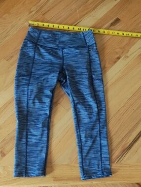 tek gear Blue Striped Capri Leggings